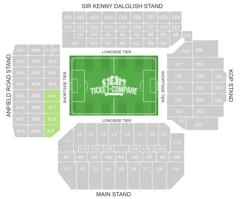 Plan Anfield, zone visiteurs