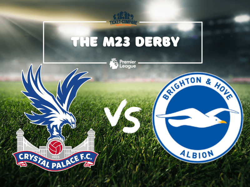 Écussons de Crystal Palace et Brighton sur un terrain