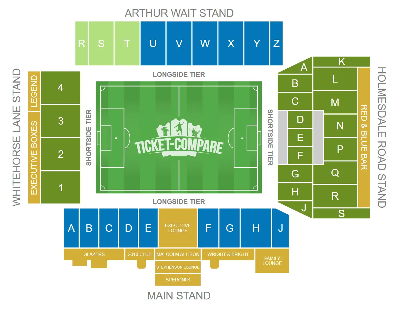 Plan de salle de Selhurst Park