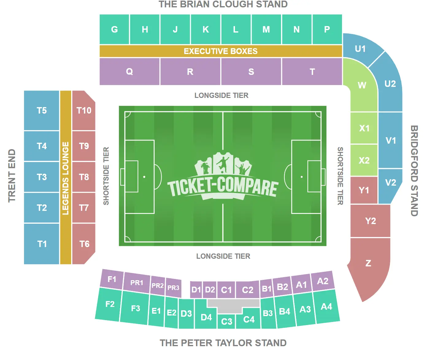 Plan de salle de City Ground