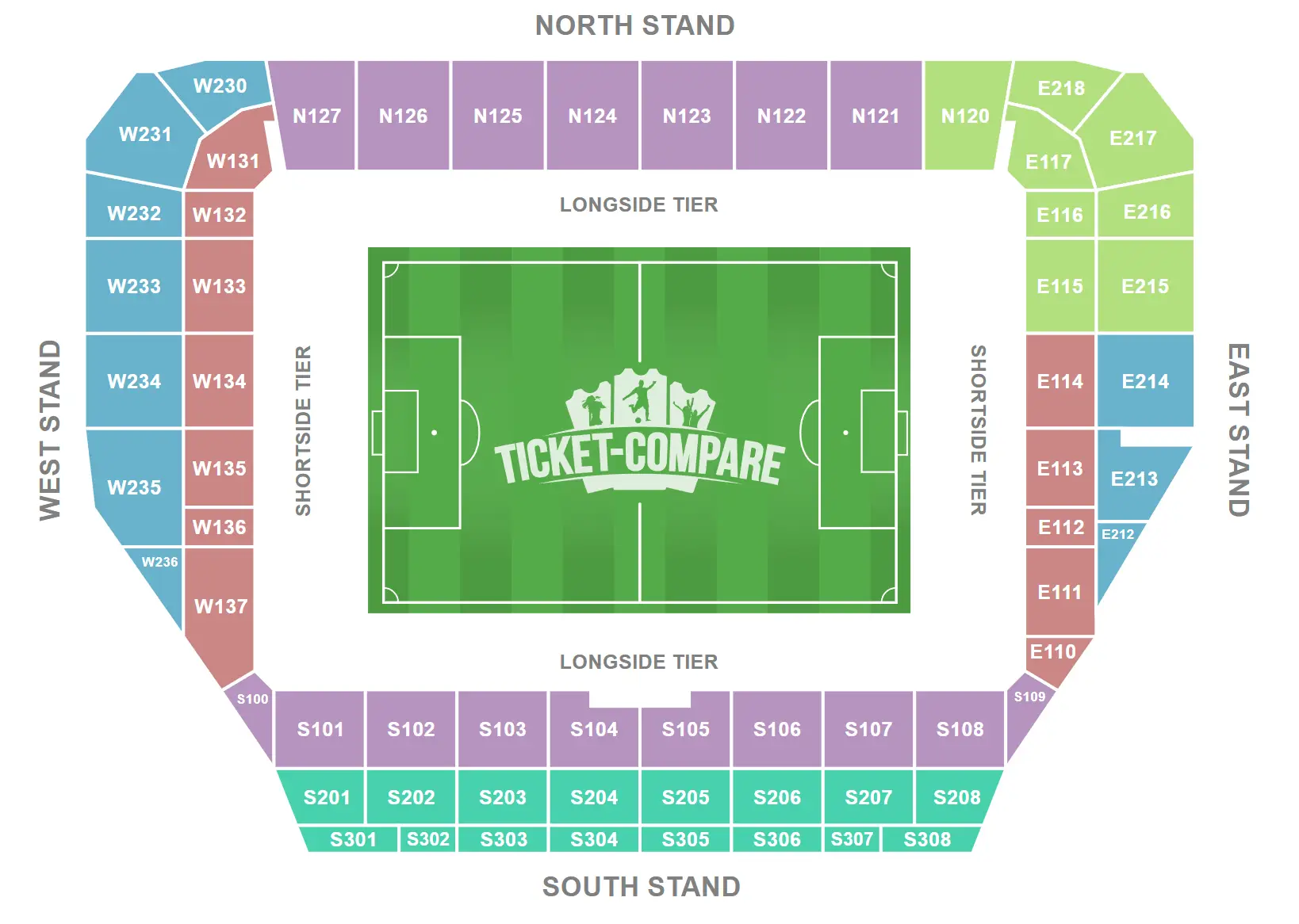 Plan de salle de Community Stadium