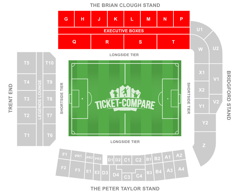 plan du City Ground : Brian Clough Stand