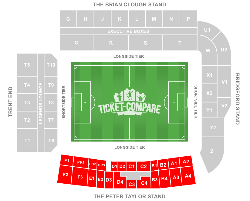plan du City Ground : Peter Taylor Stand