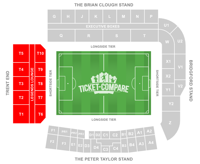 plan du City Ground : Trent End