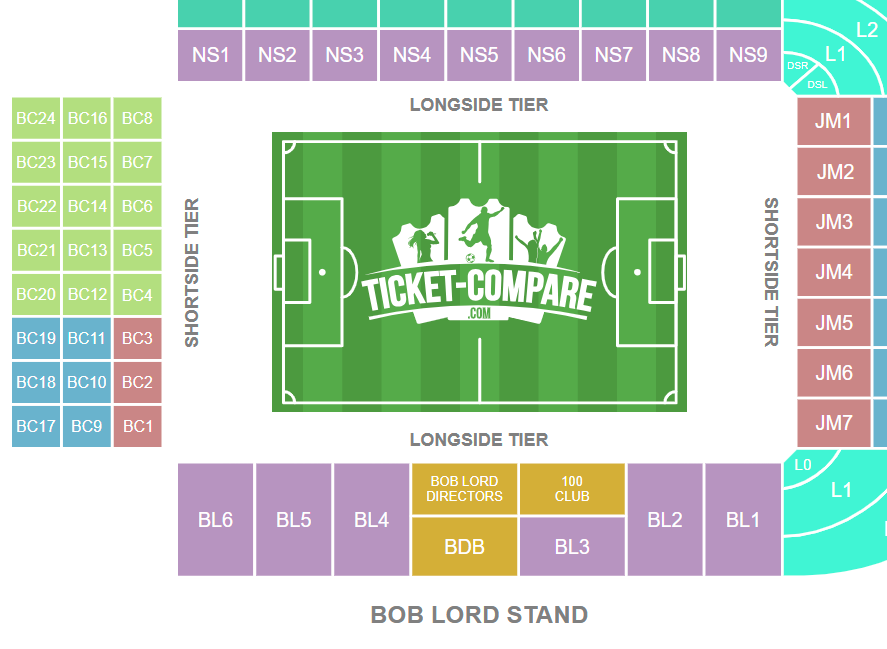 Plan de salle de Turf Moor