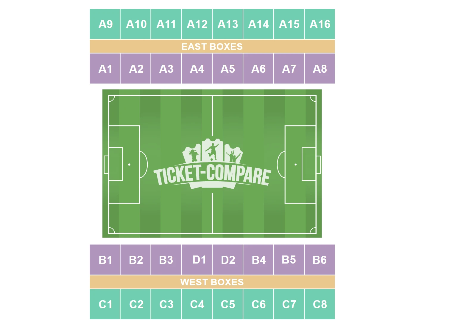 Plan de salle de Estádio Municipal de Braga