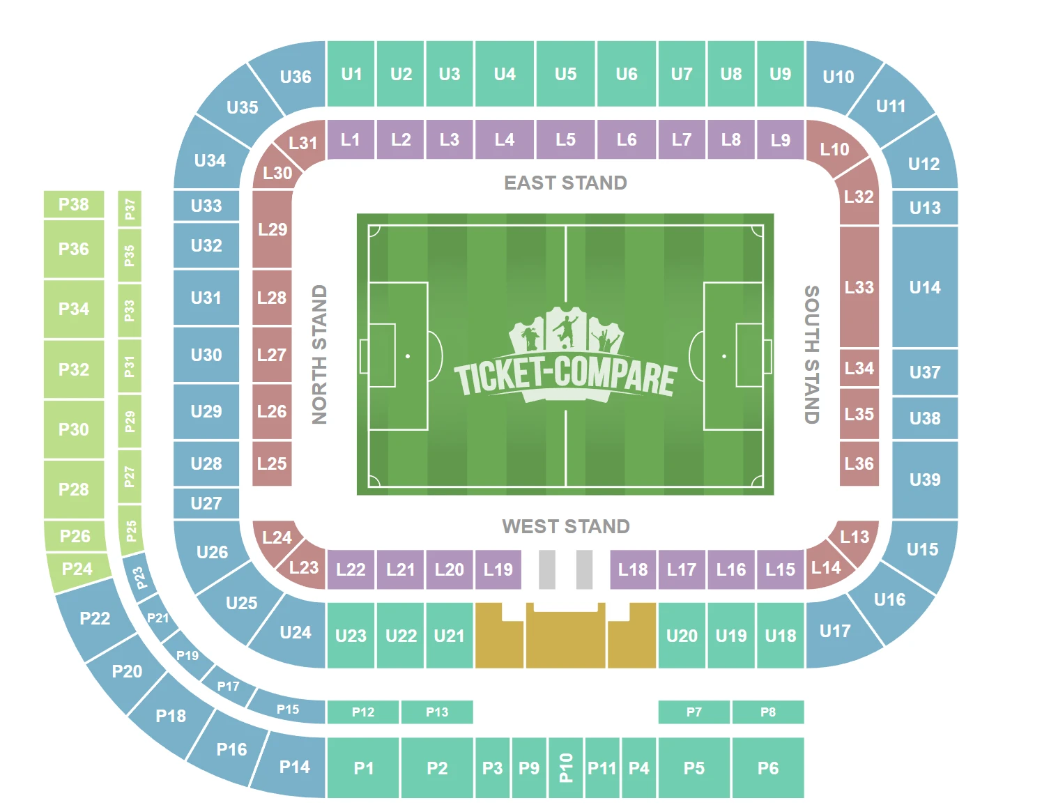Plan de salle de Stadium of Light