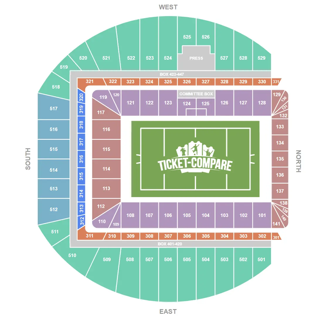 Plan de salle de Aviva Stadium