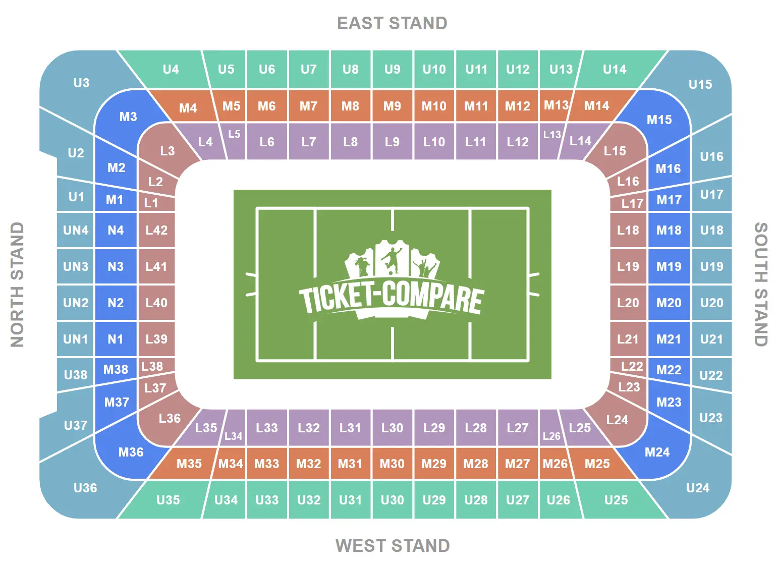 Plan de salle de Principality Stadium