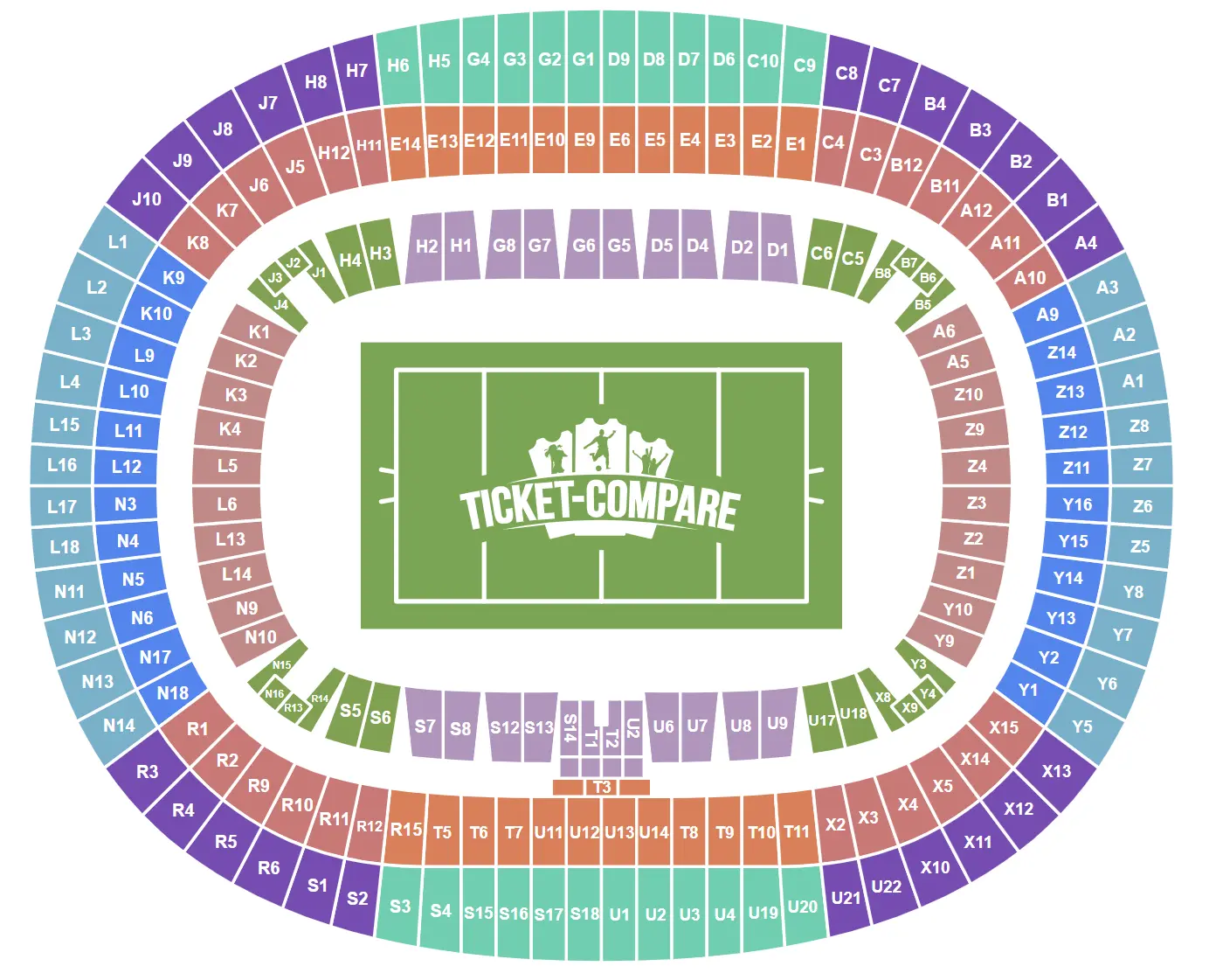 Plan de salle de Stade de France