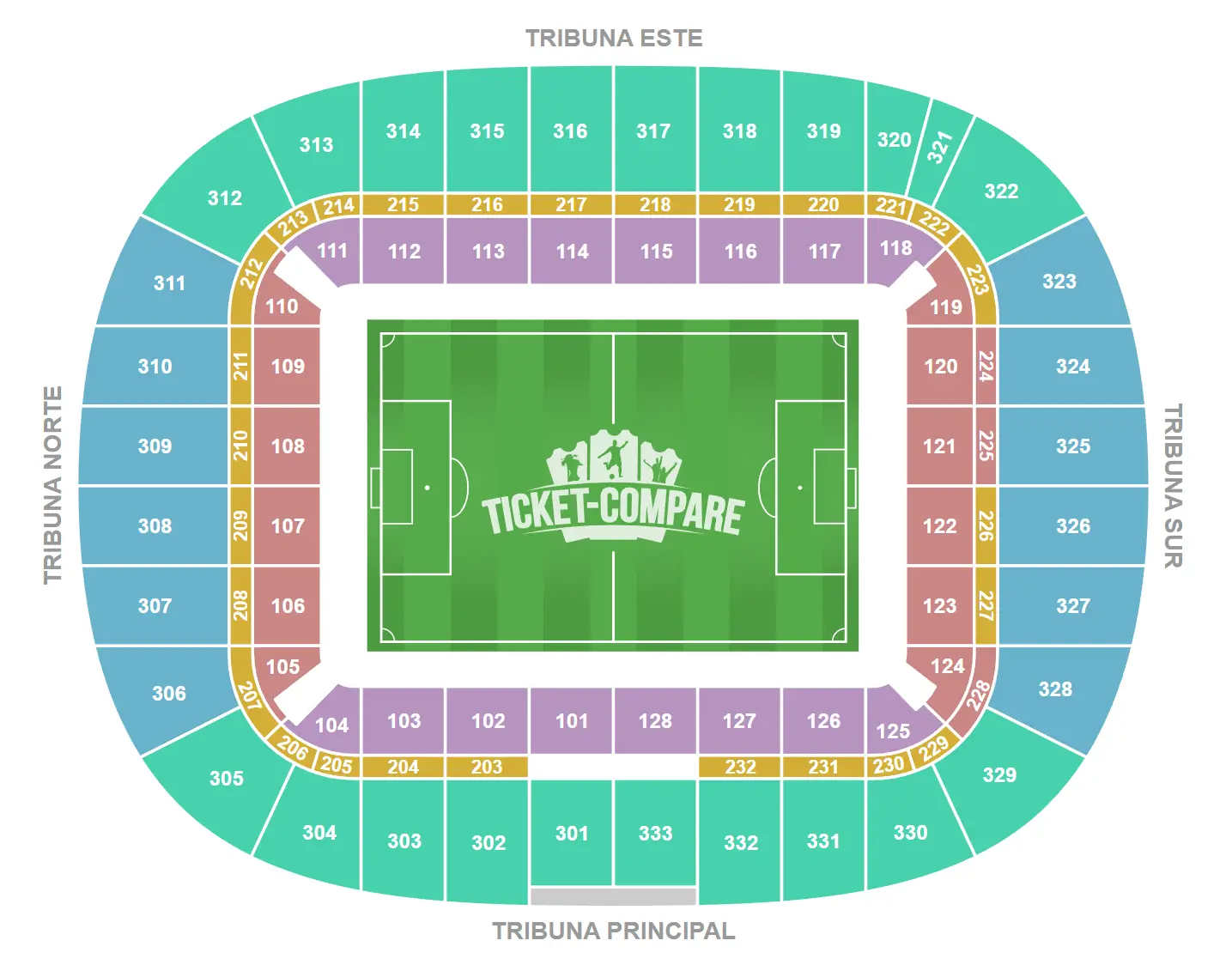 Plan de salle de Estadio San Mames
