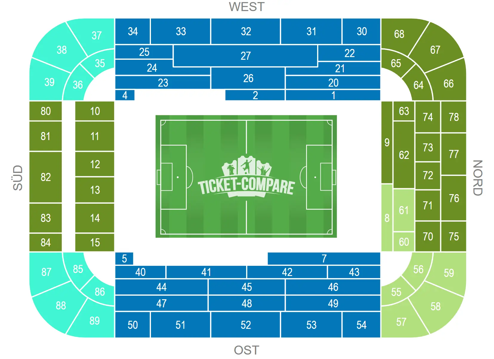 Plan de salle de Signal Iduna Park