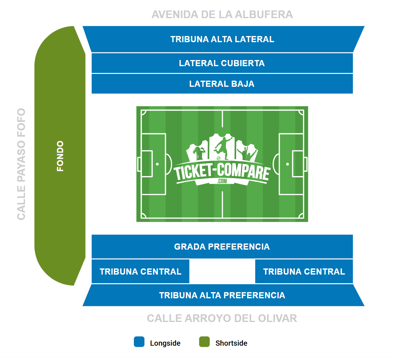 Plan de salle de Campo de Futbol de Vallecas