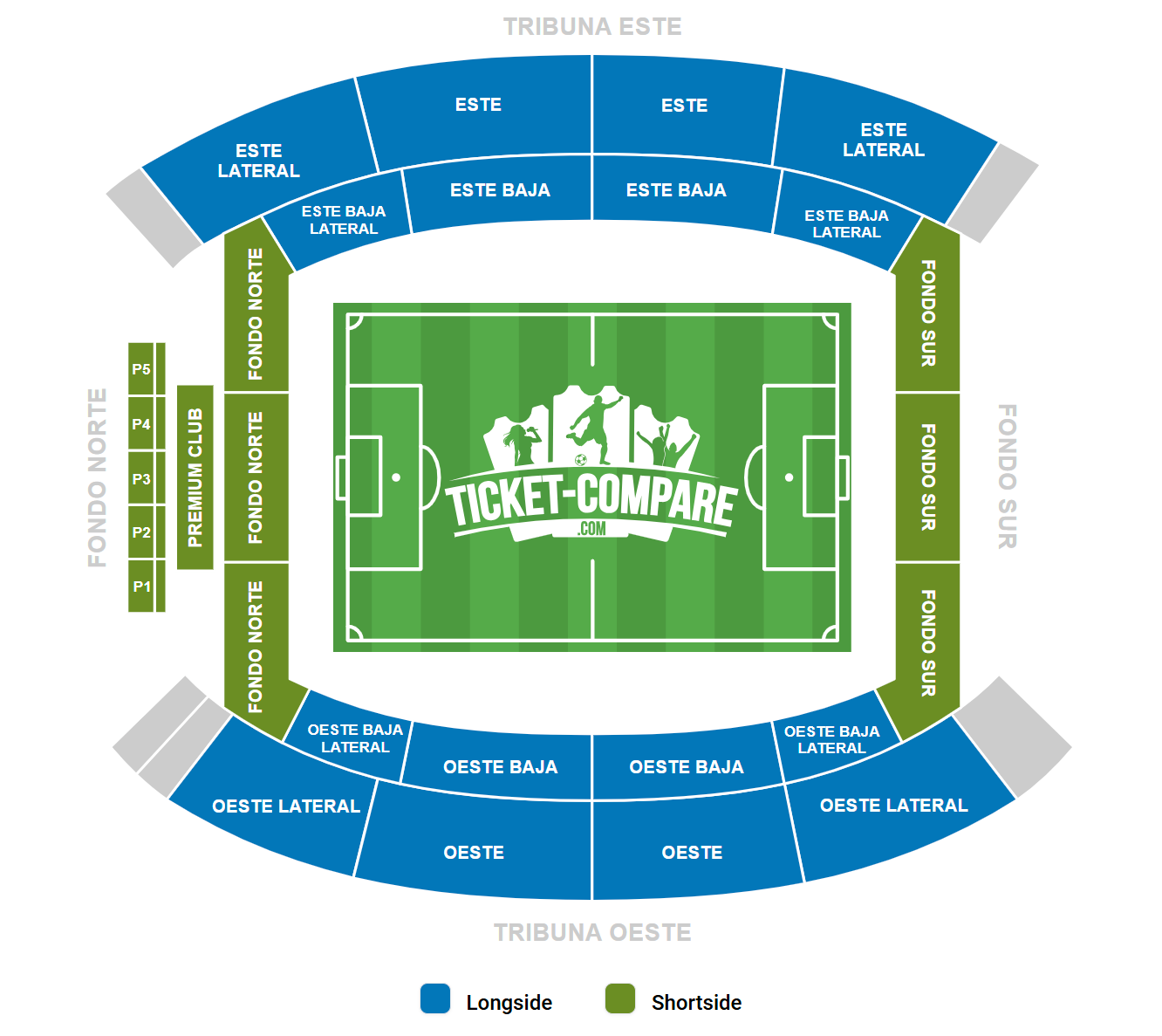 Plan de salle de Estadi Mallorca Son Moix