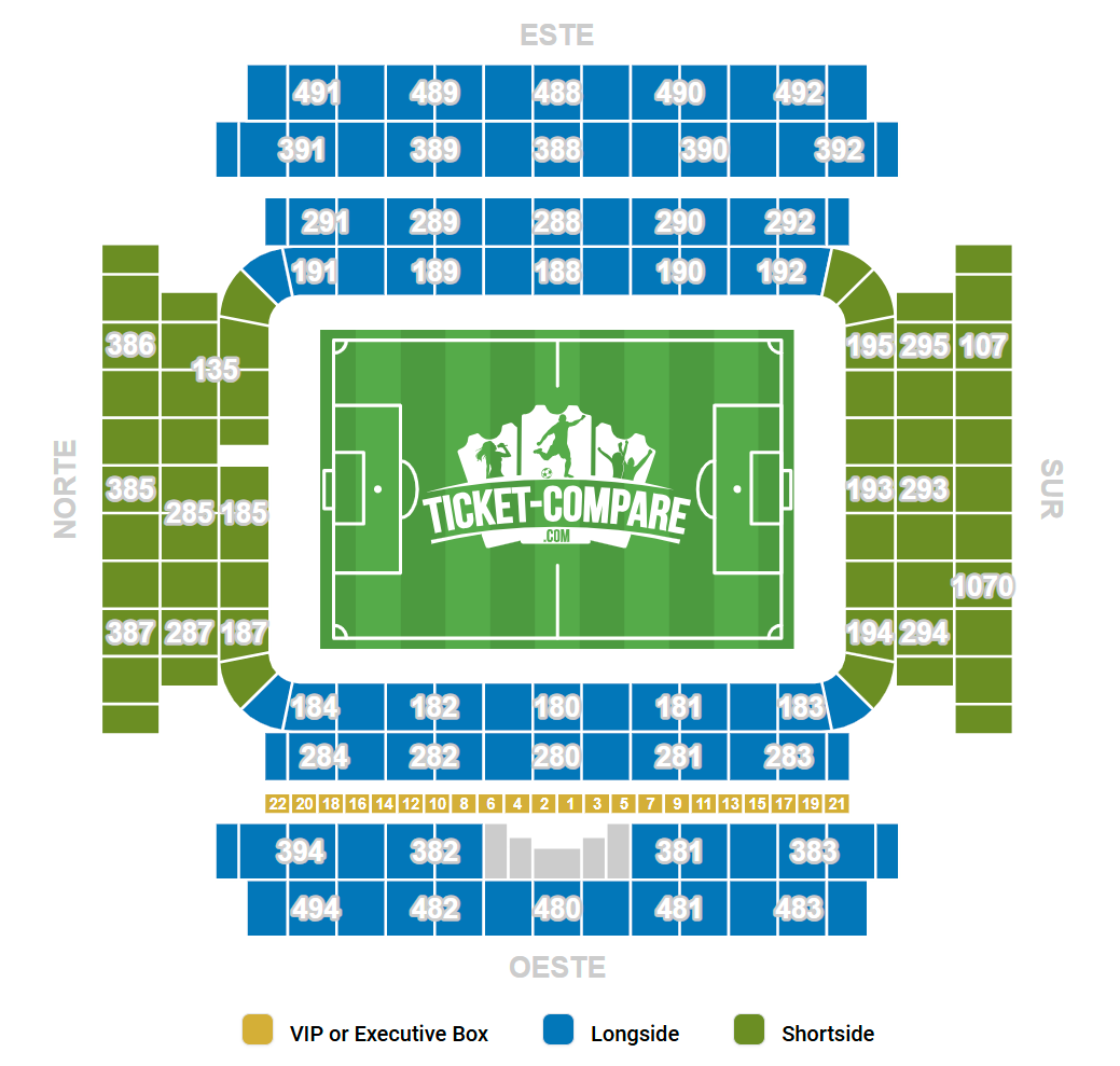 Plan de salle de Estadio Carlos Tartiere