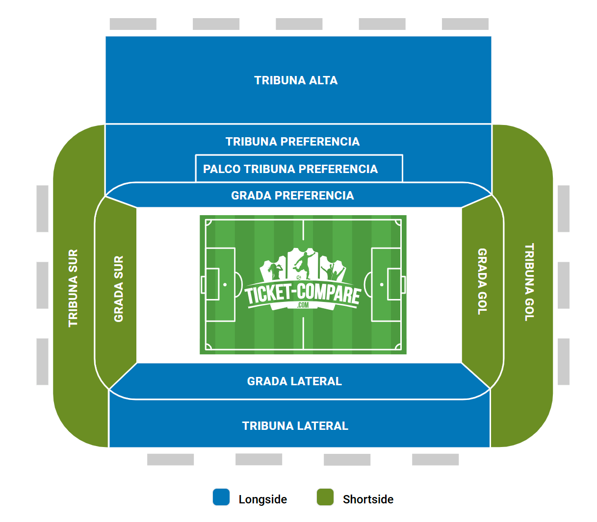 Plan de salle de Estadio El Sadar