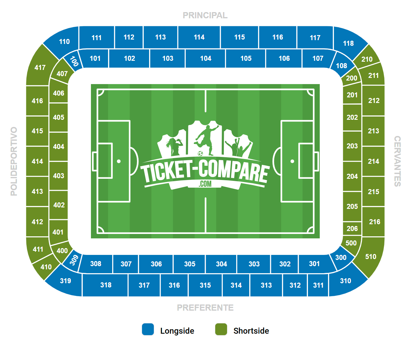 Plan de salle de Estadio Mendizorrotza