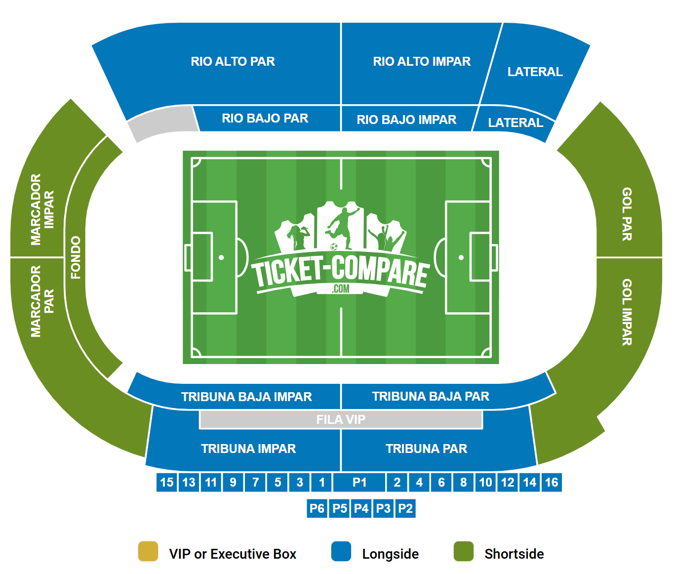 Plan de salle de Estadio Municipal de Balaidos