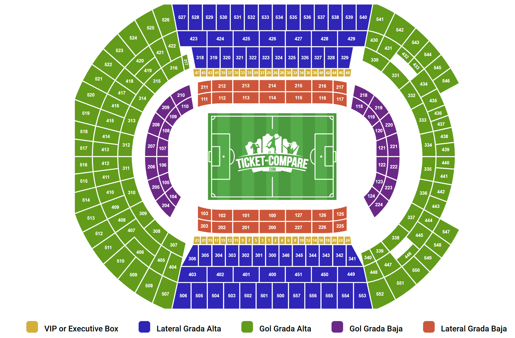 Plan de salle de Estadio Olímpico de La Cartuja