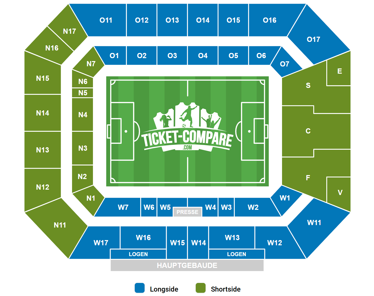 Plan de salle de Europa-Park Stadion