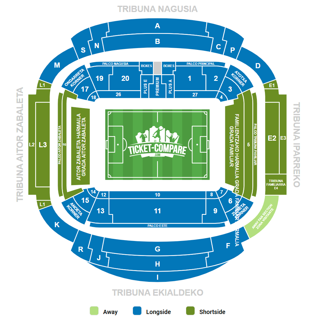 Plan de salle de Reale Arena