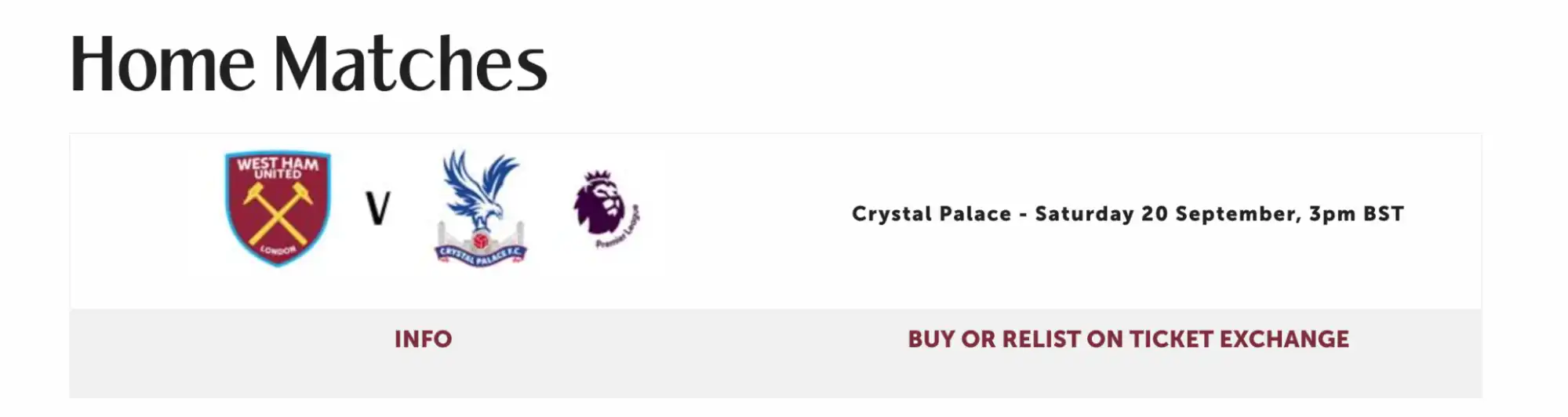 Aperçu du bouton acheter ou remettre en vente Billetterie d'Échange