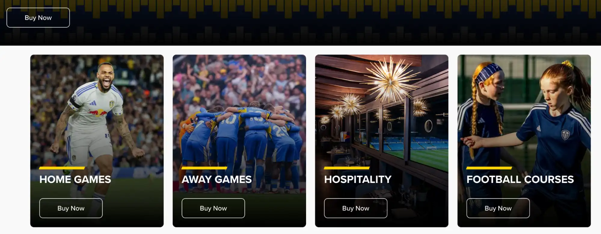 capture d'écran du portail billetterie Leeds United