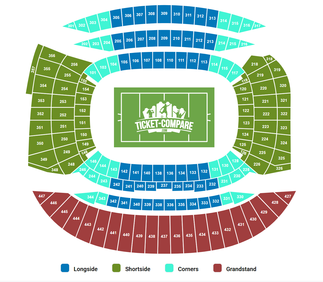 Plan de salle de Soldier Field Stadium