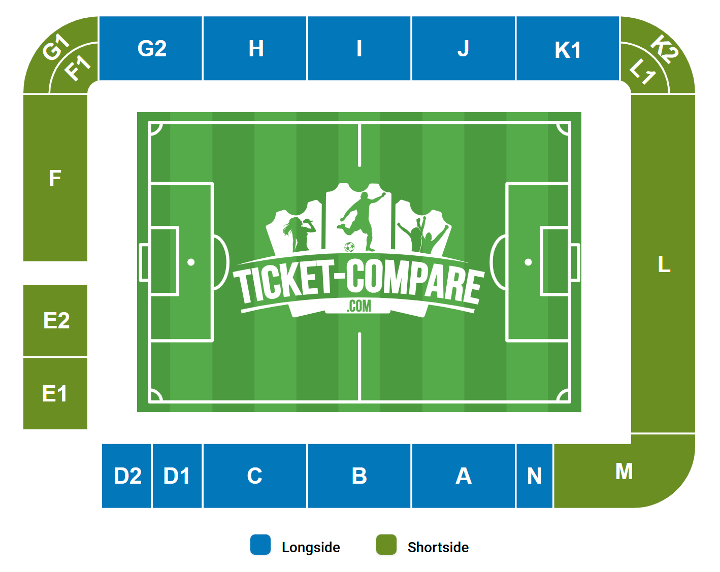 Plan de salle de Voith Arena