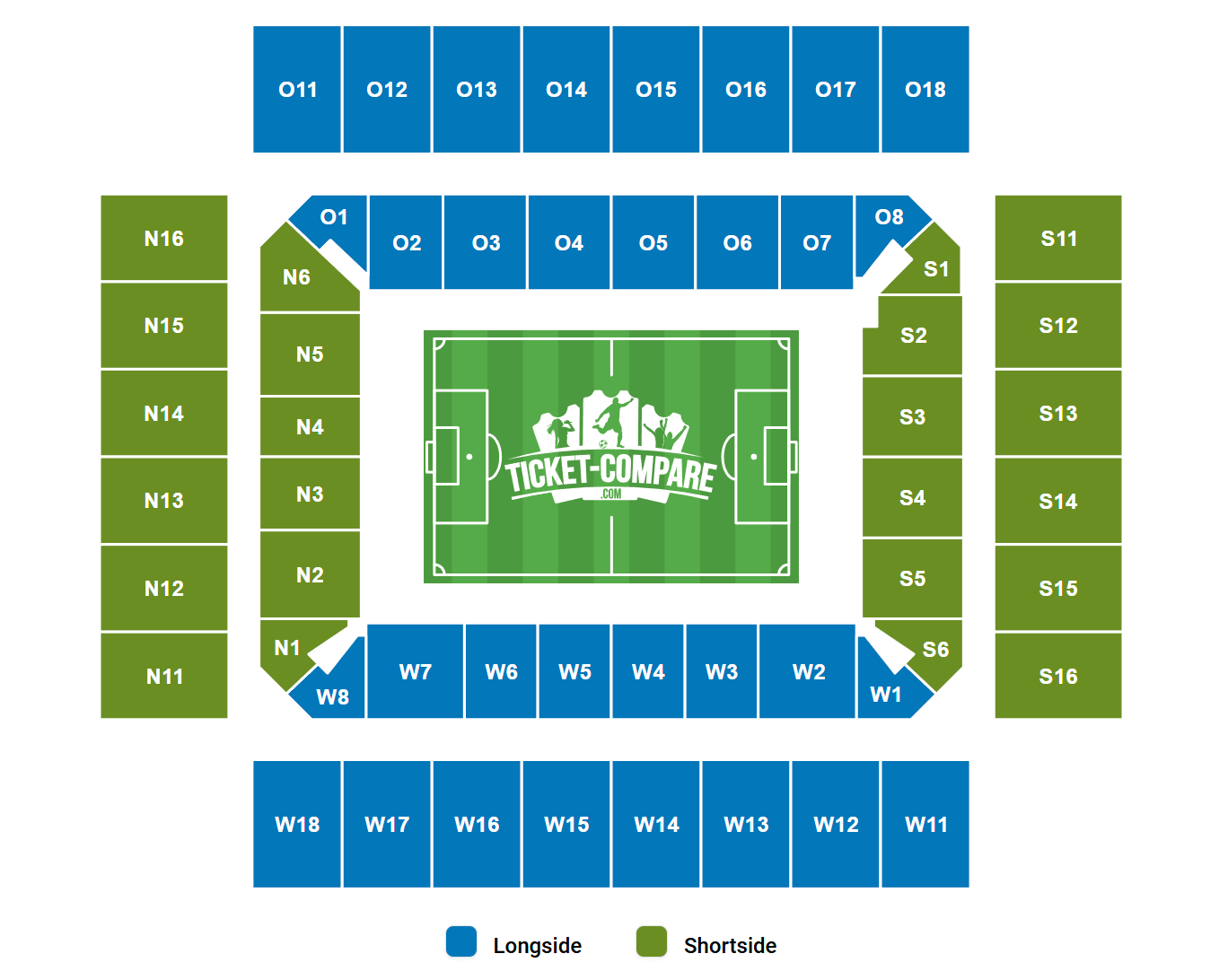 Plan de salle de RheinEnergieStadion