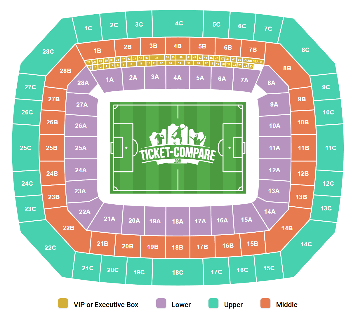 Plan de salle de Volksparkstadion