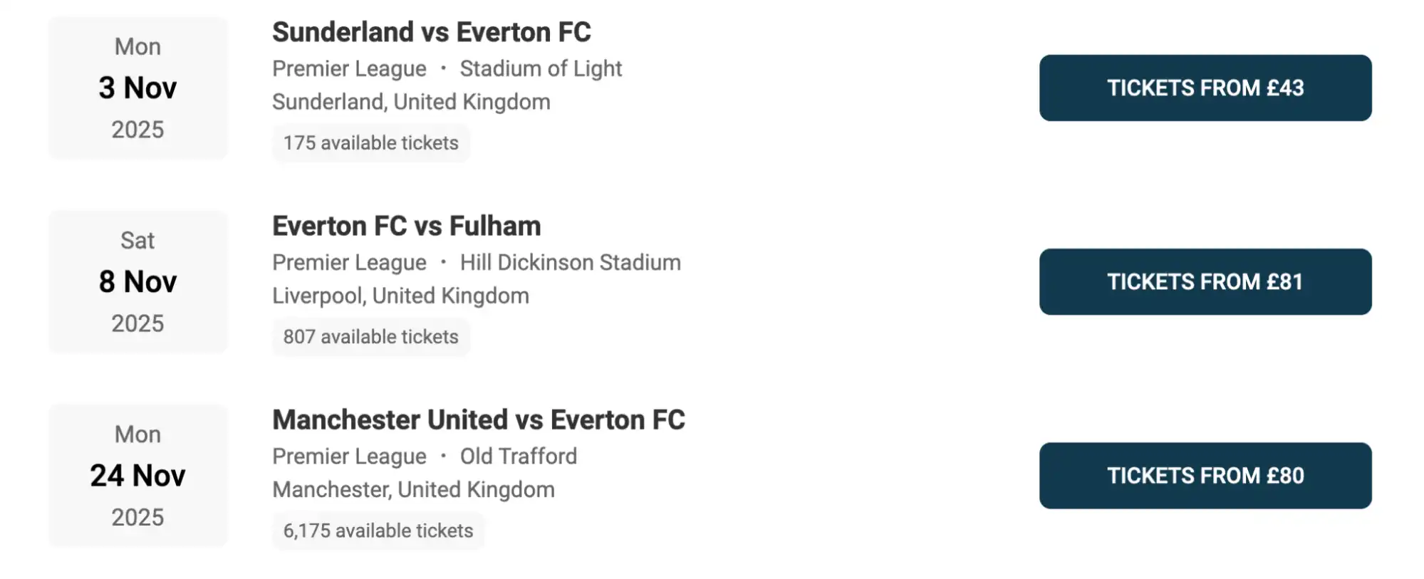 captures d’écran matches Everton