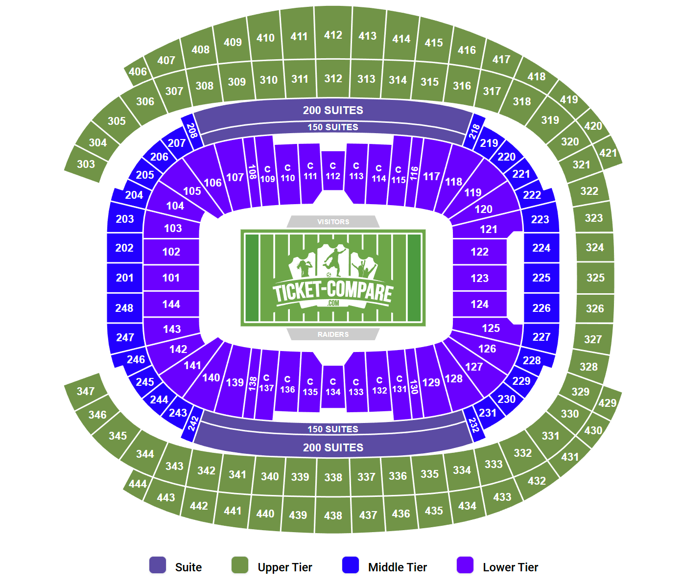 Allegiant Stadium Seating Chart