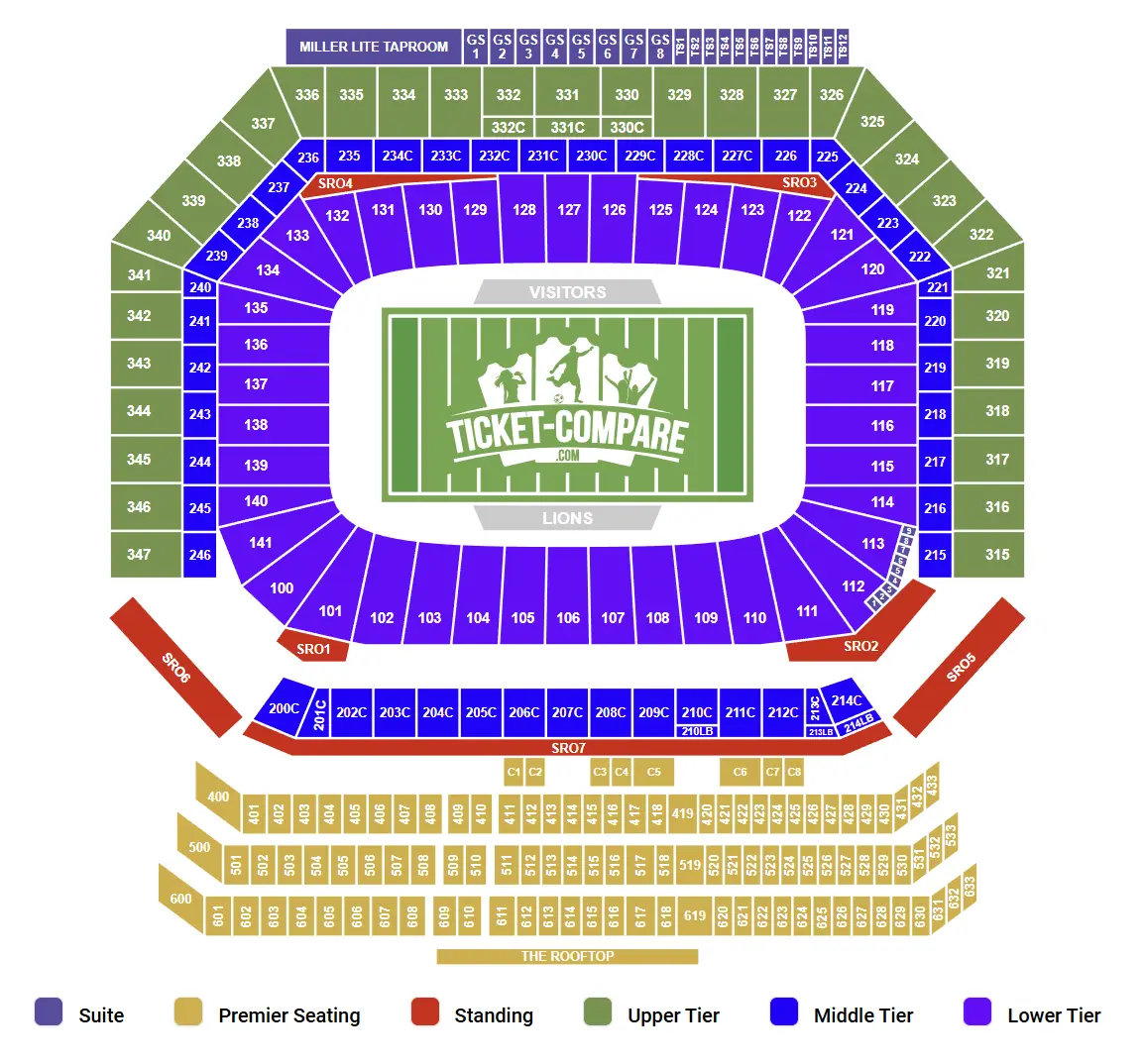 Ford Field Seating Chart
