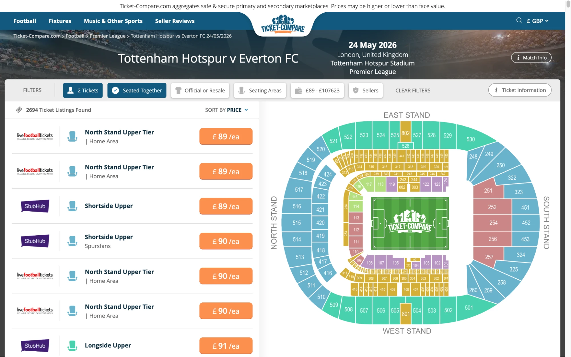 Acheter vos billets Tottenham Hotspur au meilleur prix background image