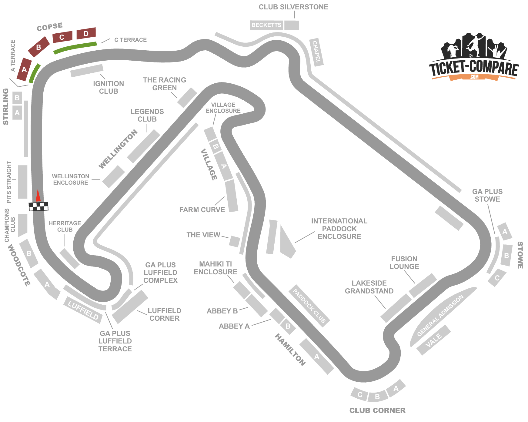 plan Silverstone surlignant Copse