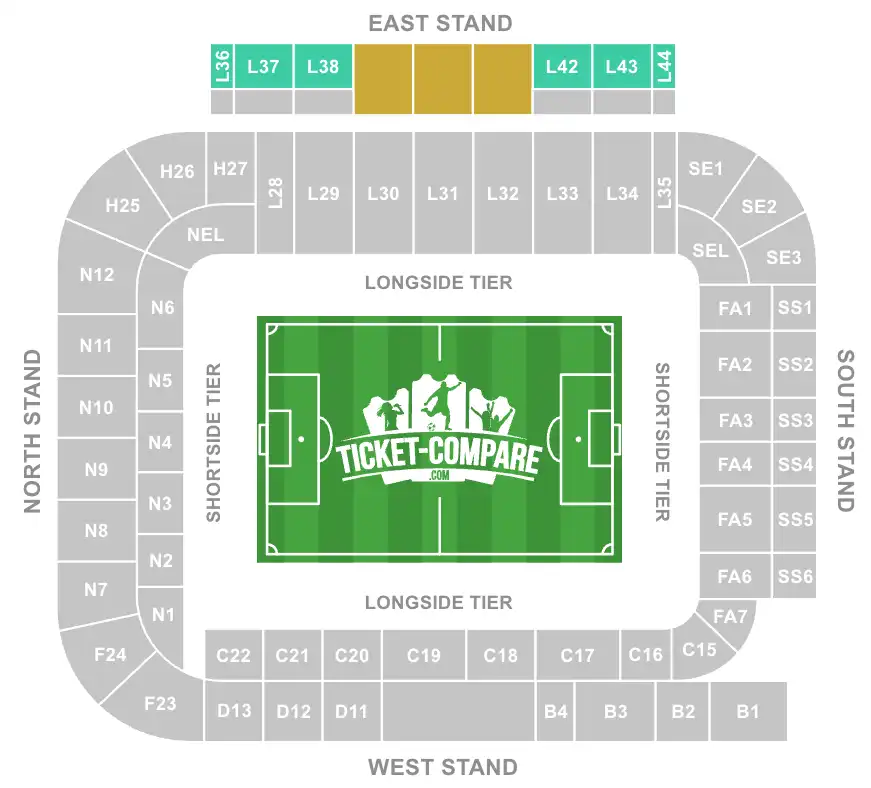 East Stand Upper : hauteur plutôt qu'obstruction