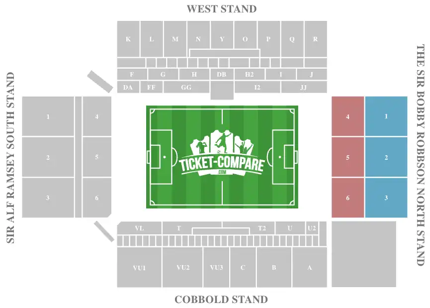 Plan places Portman Road, focus Sir Bobby Robson North