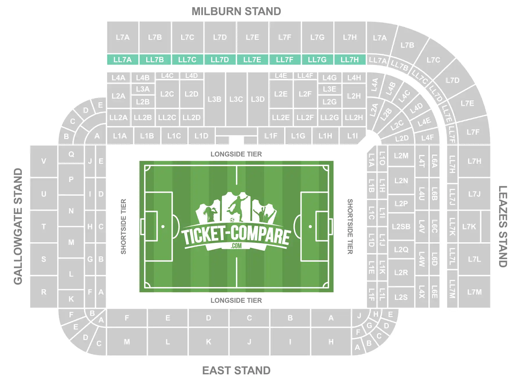 Plan St James Park LL7