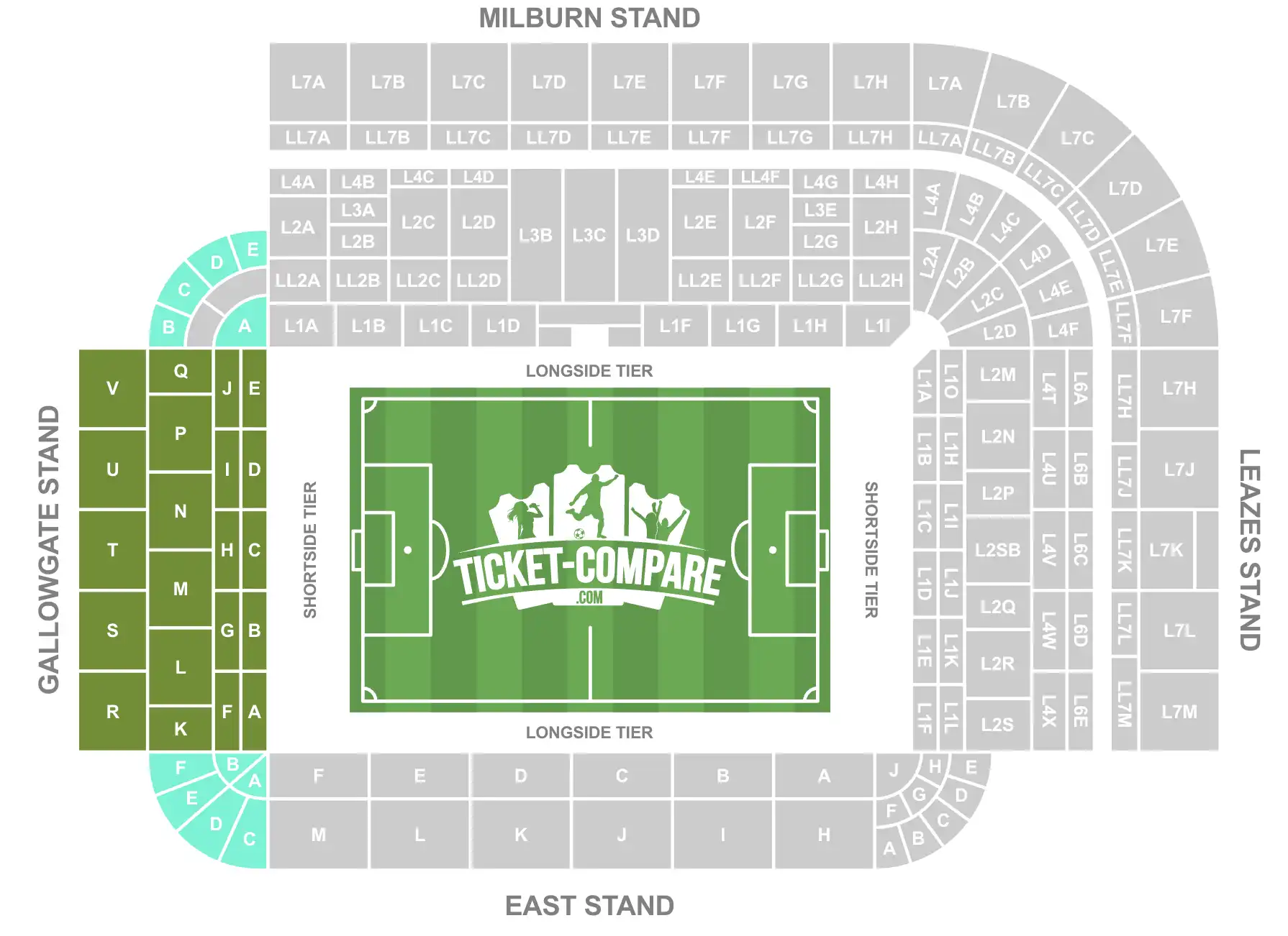Plan St James Park Gallowgate